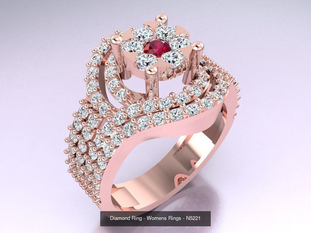 Collection 3d Ring Jewellery - 100 Womens Rings N22 _62