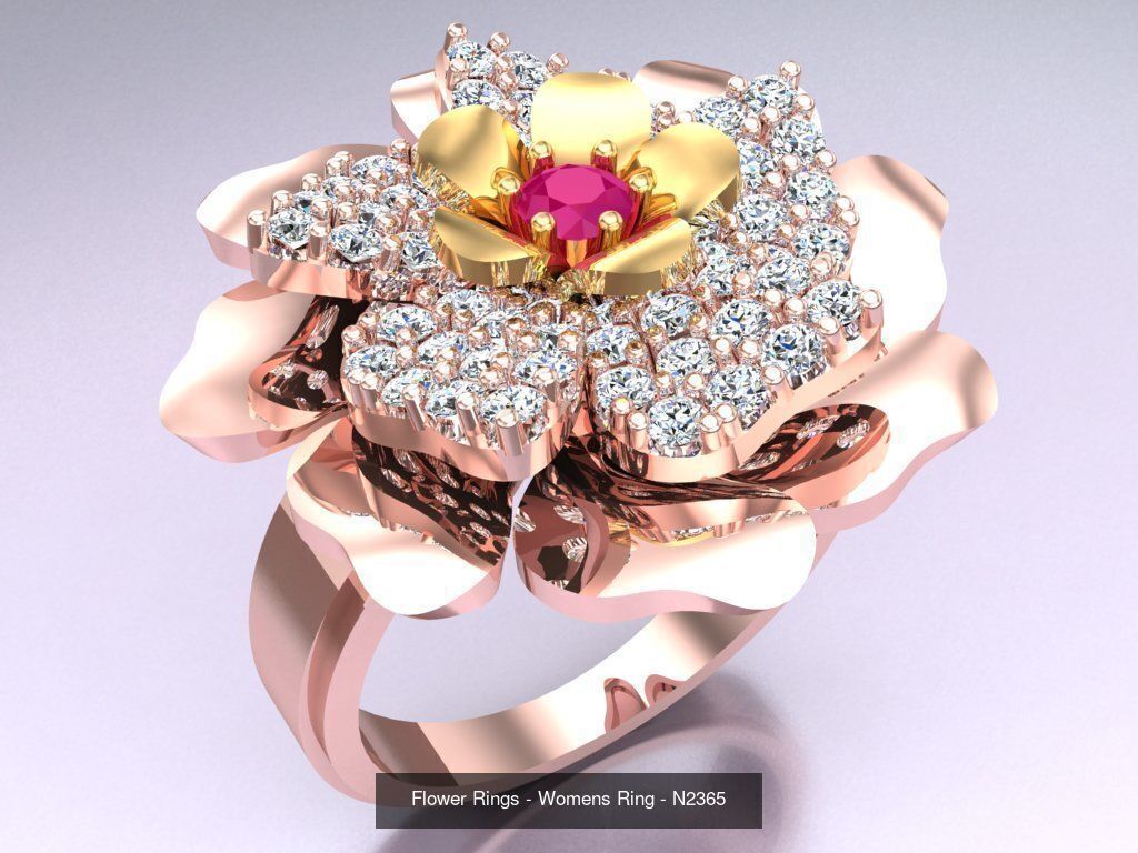 Collection 3d Ring Jewellery - 100 Womens Rings N22 _85