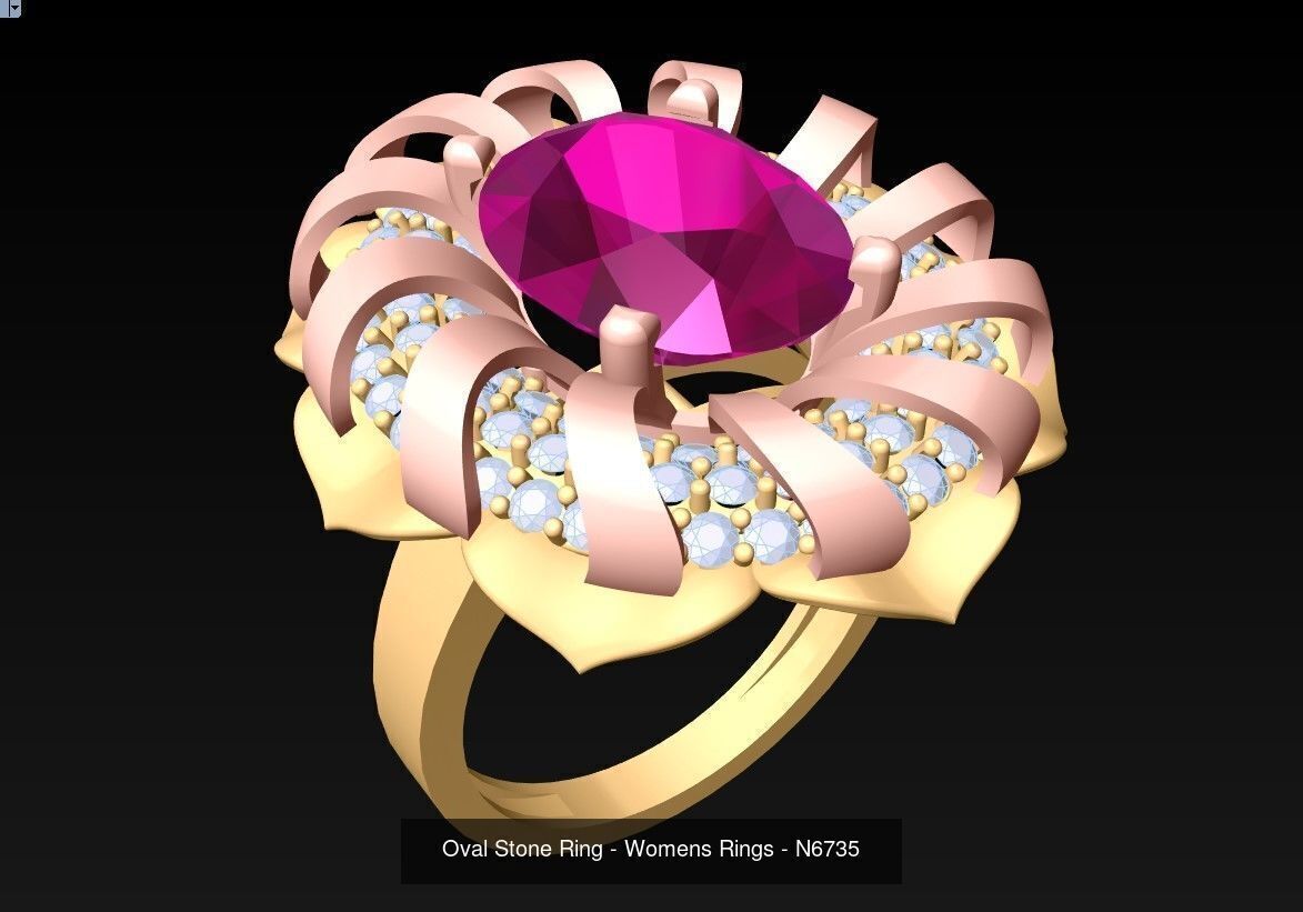 Collection 3d Ring Jewellery - 100 Womens Rings N22 _88