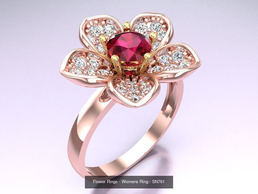 Collection 3d Ring Jewellery - 100 Womens Rings N22 _107