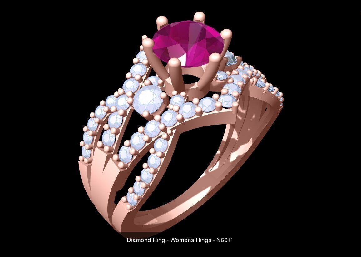 Collection 3d Ring Jewellery - 100 Womens Rings N22 _97