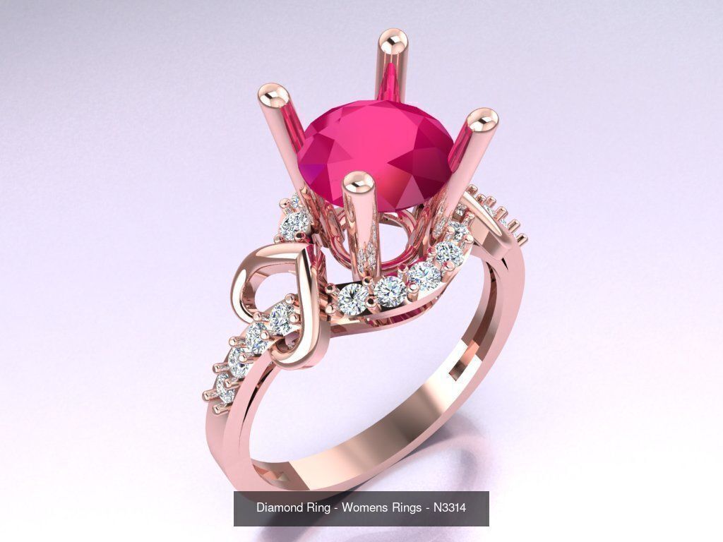 Collection 3d Ring Jewellery - 100 Womens Rings N22 _95