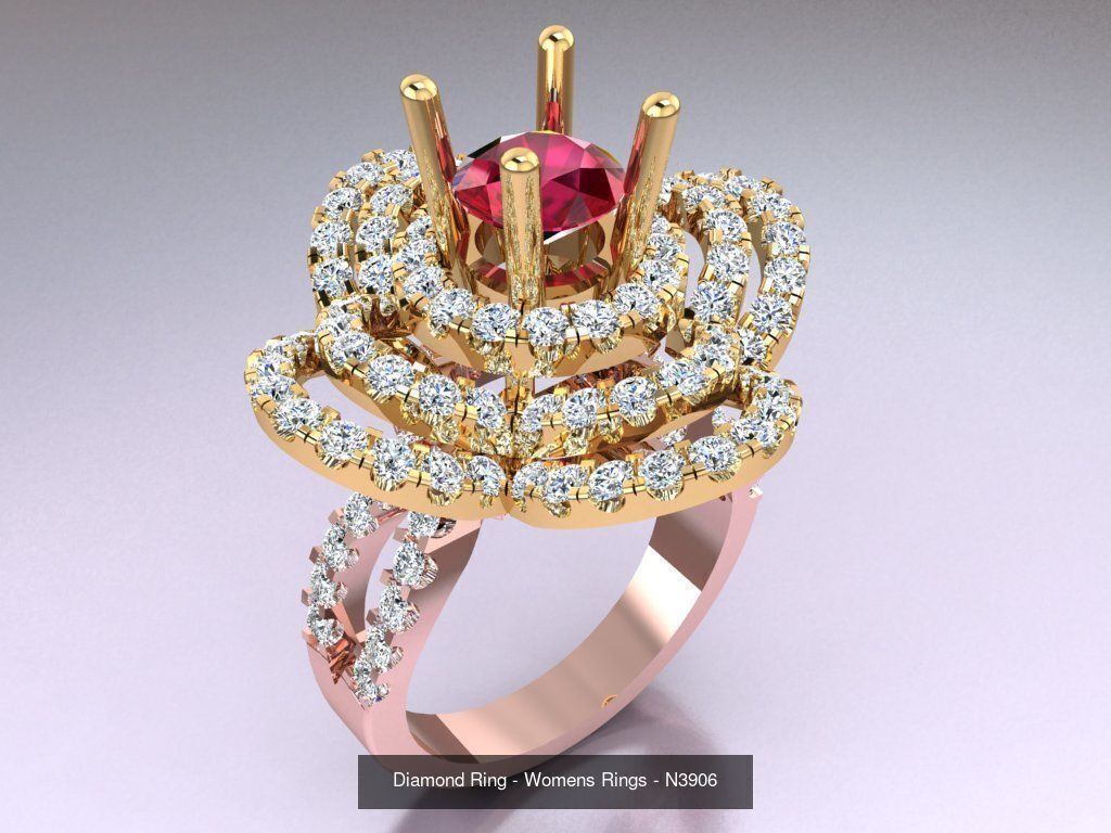 Collection 3d Ring Jewellery - 100 Womens Rings N22 _41