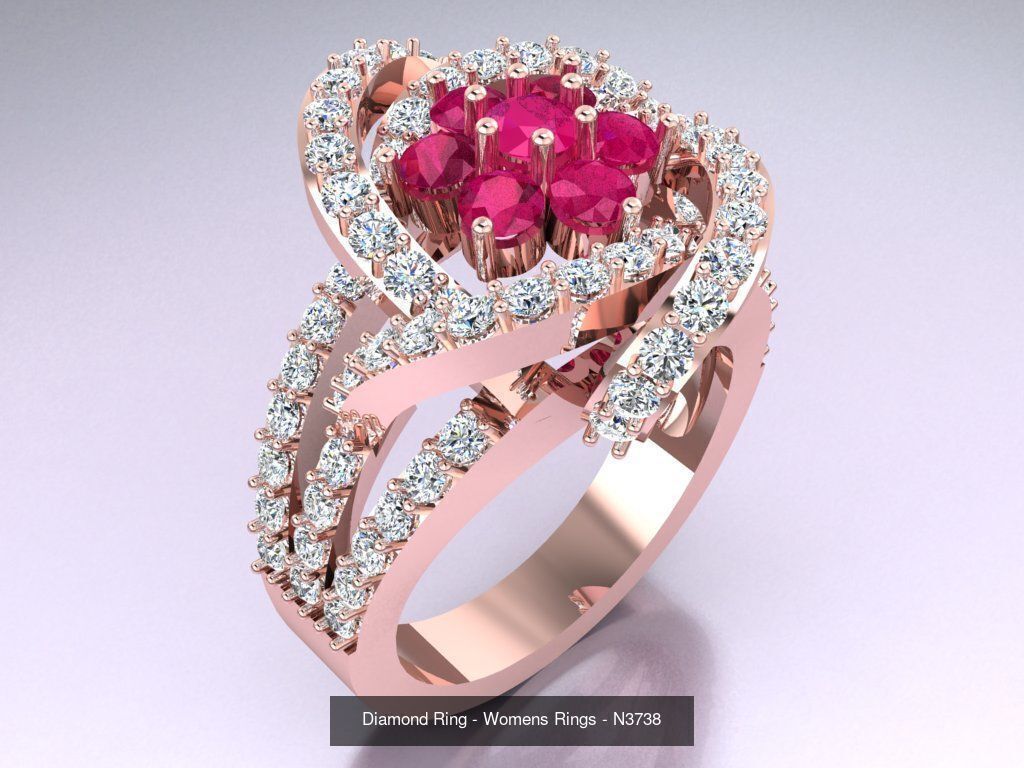 Collection 3d Ring Jewellery - 100 Womens Rings N22 _48