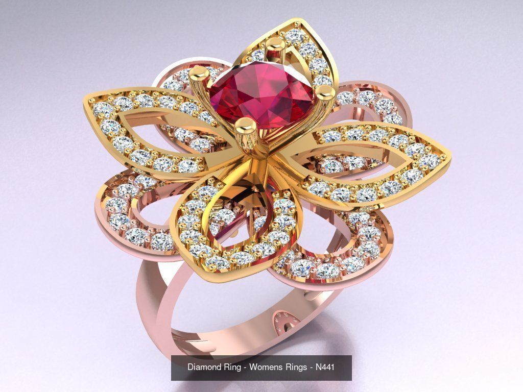 Collection 3d Ring Jewellery - 100 Womens Rings N22 _75