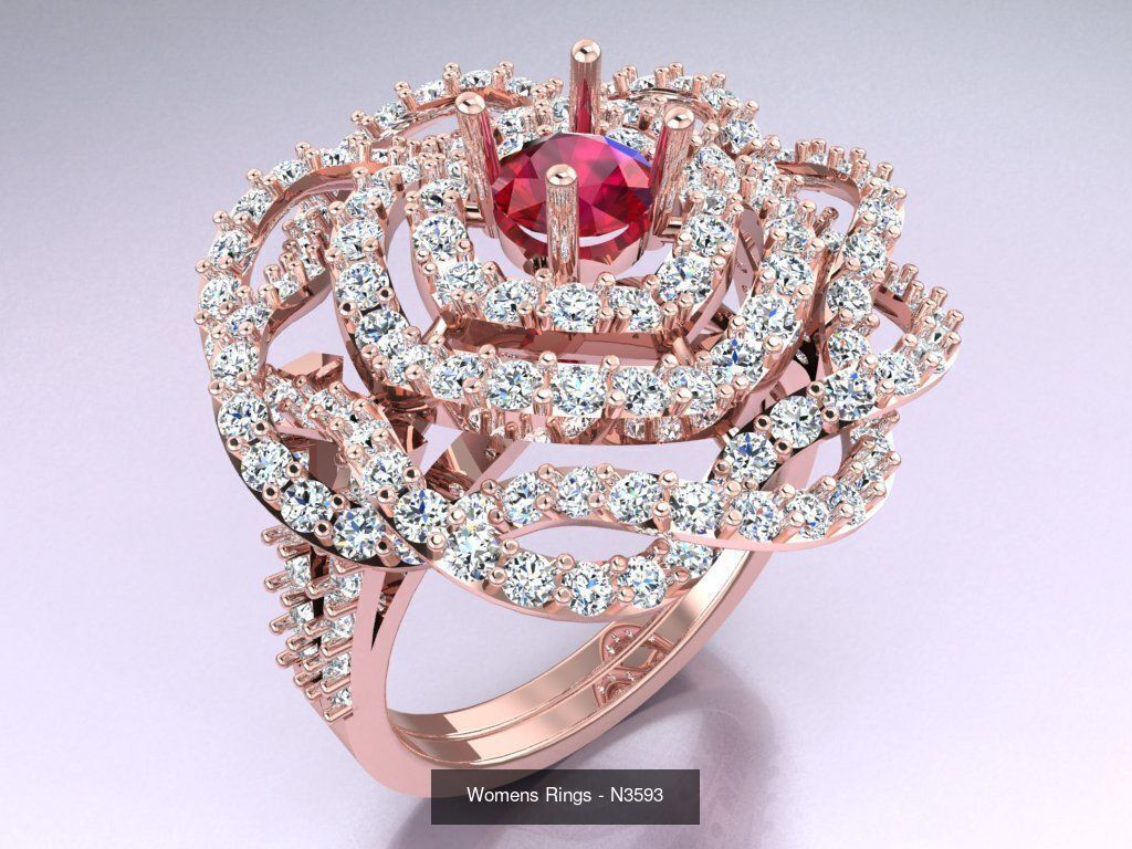 Collection 3d Ring Jewellery - 100 Womens Rings N22 _18