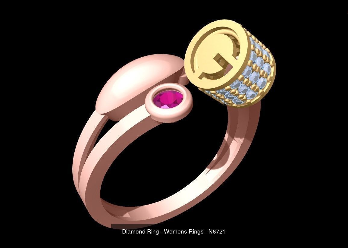 Collection 3d Ring Jewellery - 100 Womens Rings N22 _98