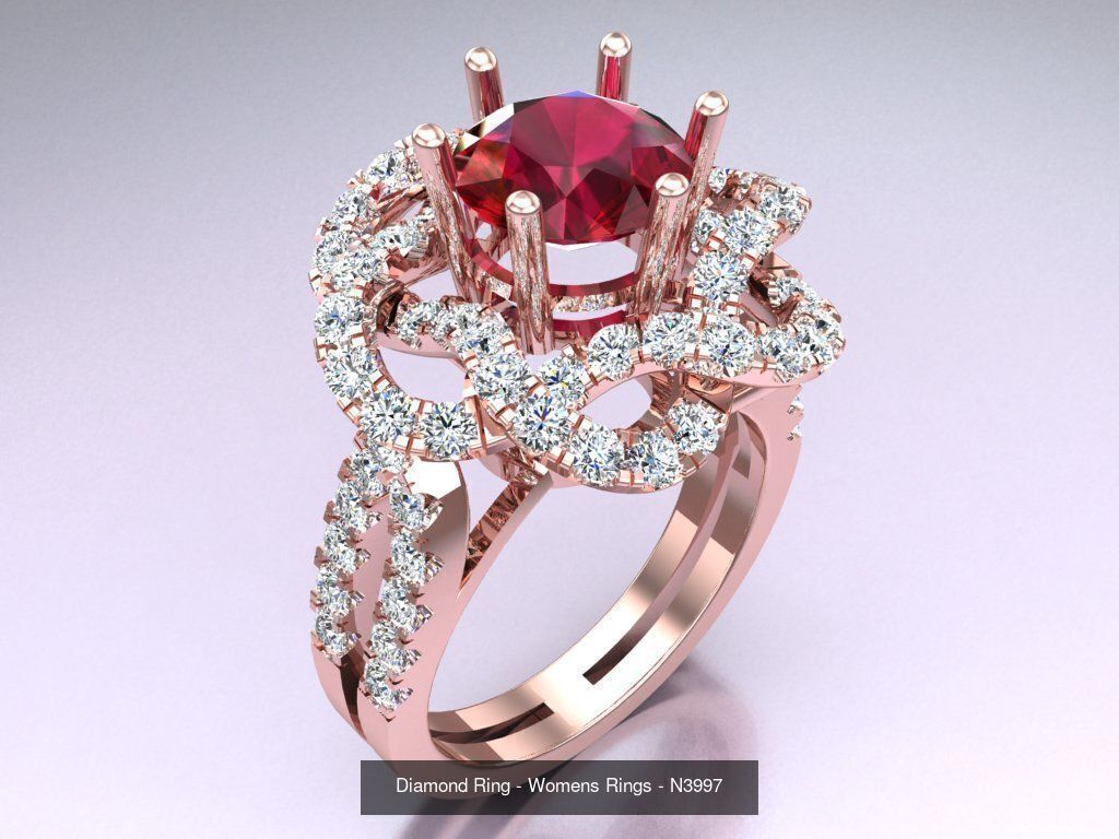 Collection 3d Ring Jewellery - 100 Womens Rings N22 _40