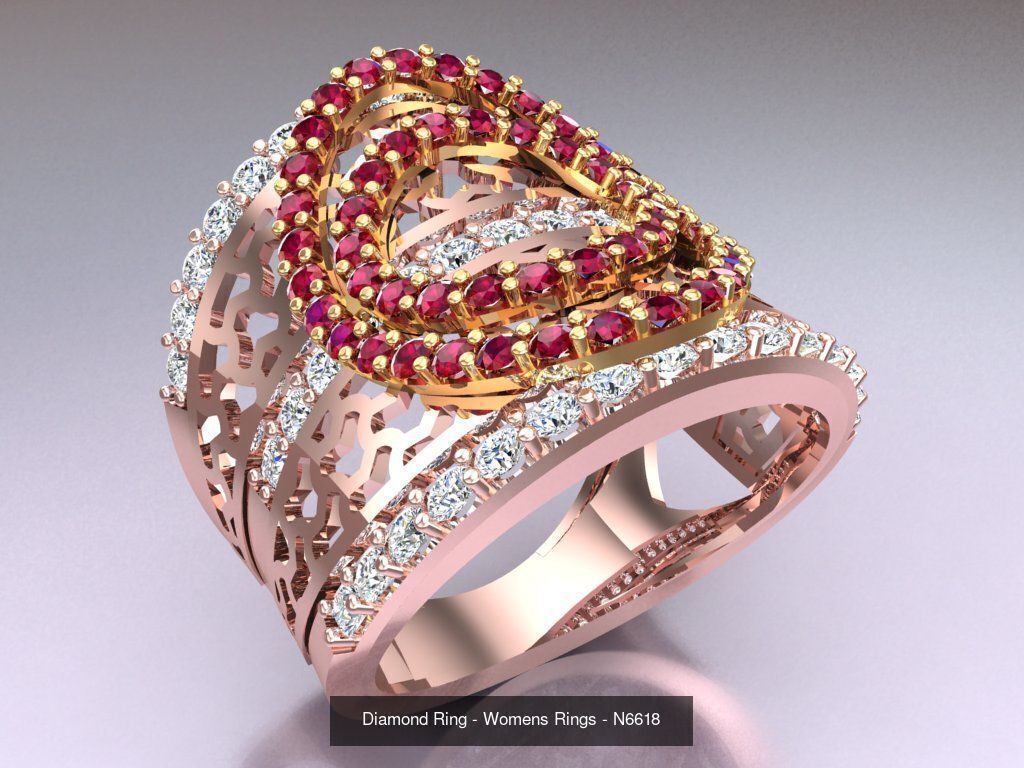 Collection 3d Ring Jewellery - 100 Womens Rings N22 _56