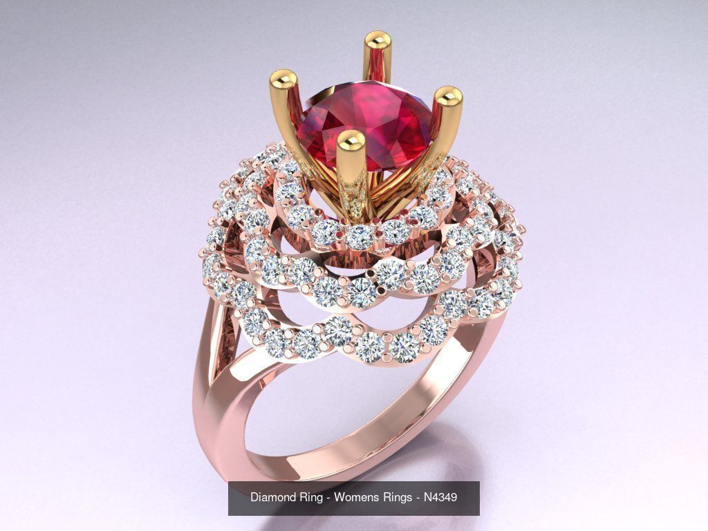 Collection 3d Ring Jewellery - 100 Womens Rings N22 _72