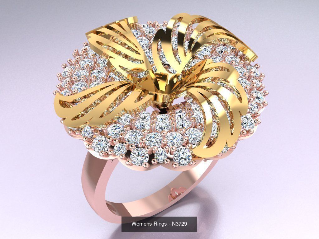 Collection 3d Ring Jewellery - 100 Womens Rings N22 _19