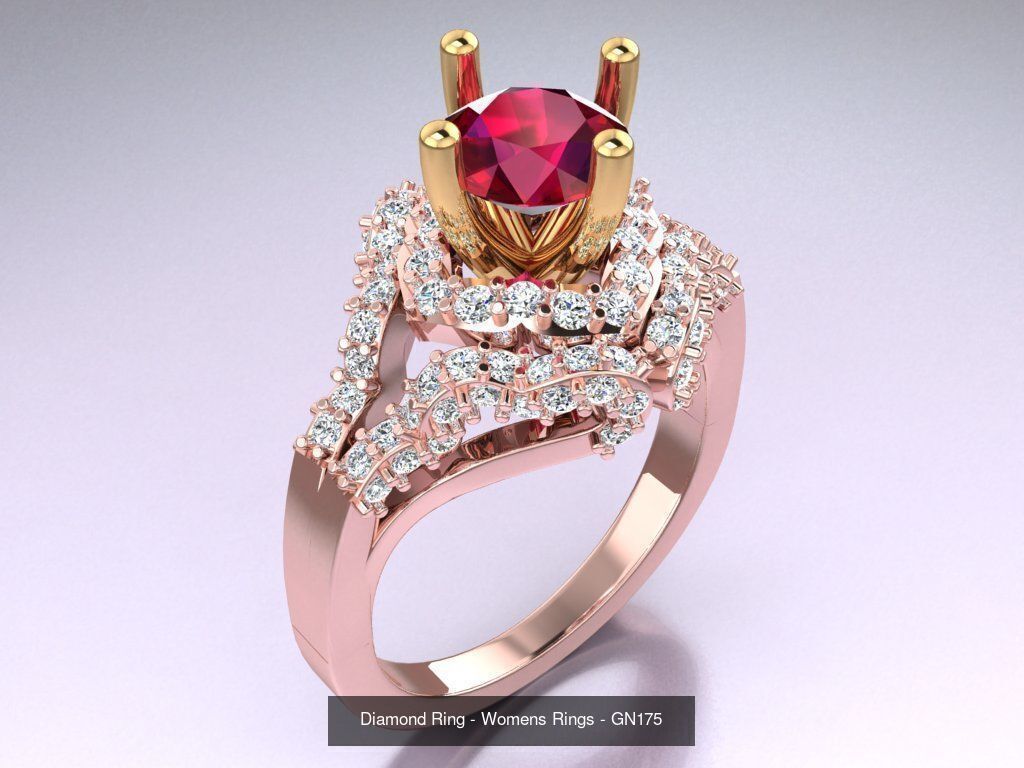 Collection 3d Ring Jewellery - 100 Womens Rings N22 _108
