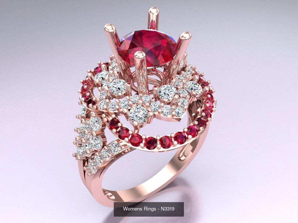 Collection 3d Ring Jewellery - 100 Womens Rings N22 _26