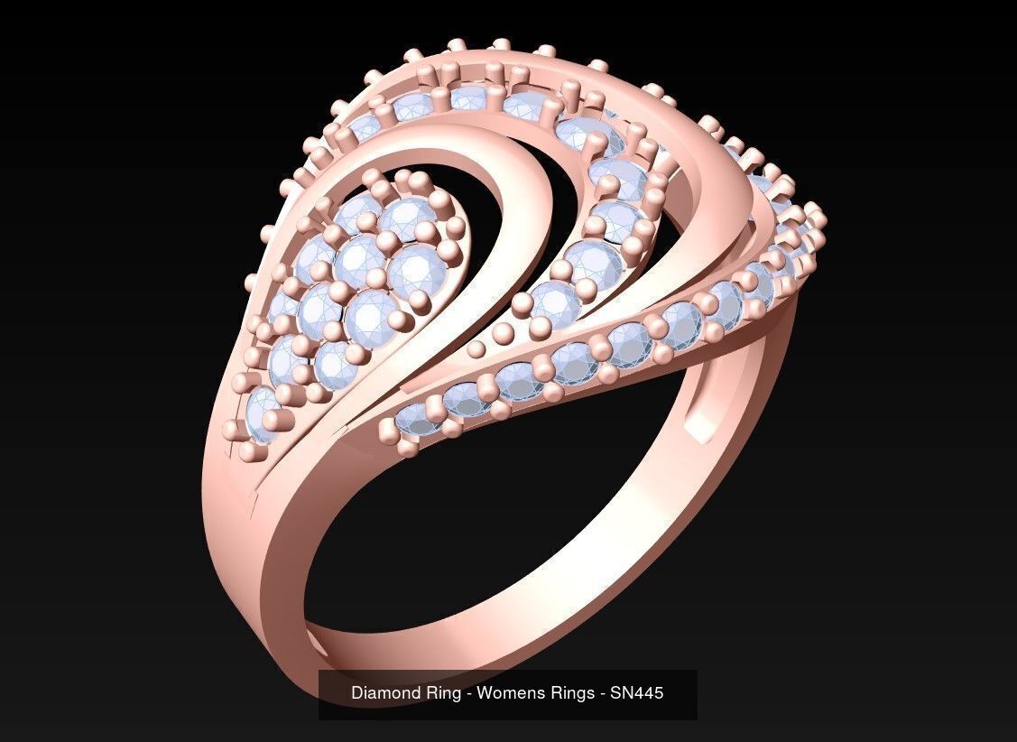 Collection 3d Ring Jewellery - 100 Womens Rings N22 _102