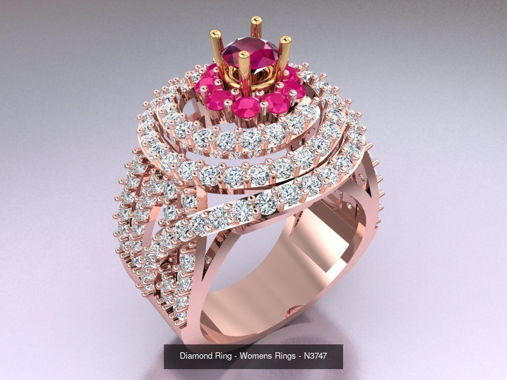 Collection 3d Ring Jewellery - 100 Womens Rings N22 _49