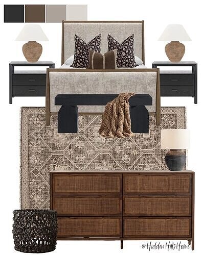 Luxury Four-Bedroom Interior High-End Furniture from Real Stores 3D model 3