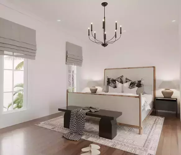 Luxury Four-Bedroom Interior High-End Furniture from Real Stores