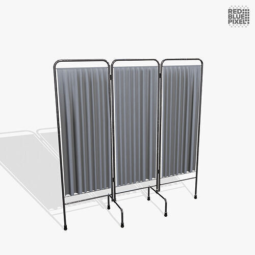 Machine Partition Curtain Low-poly 3D model