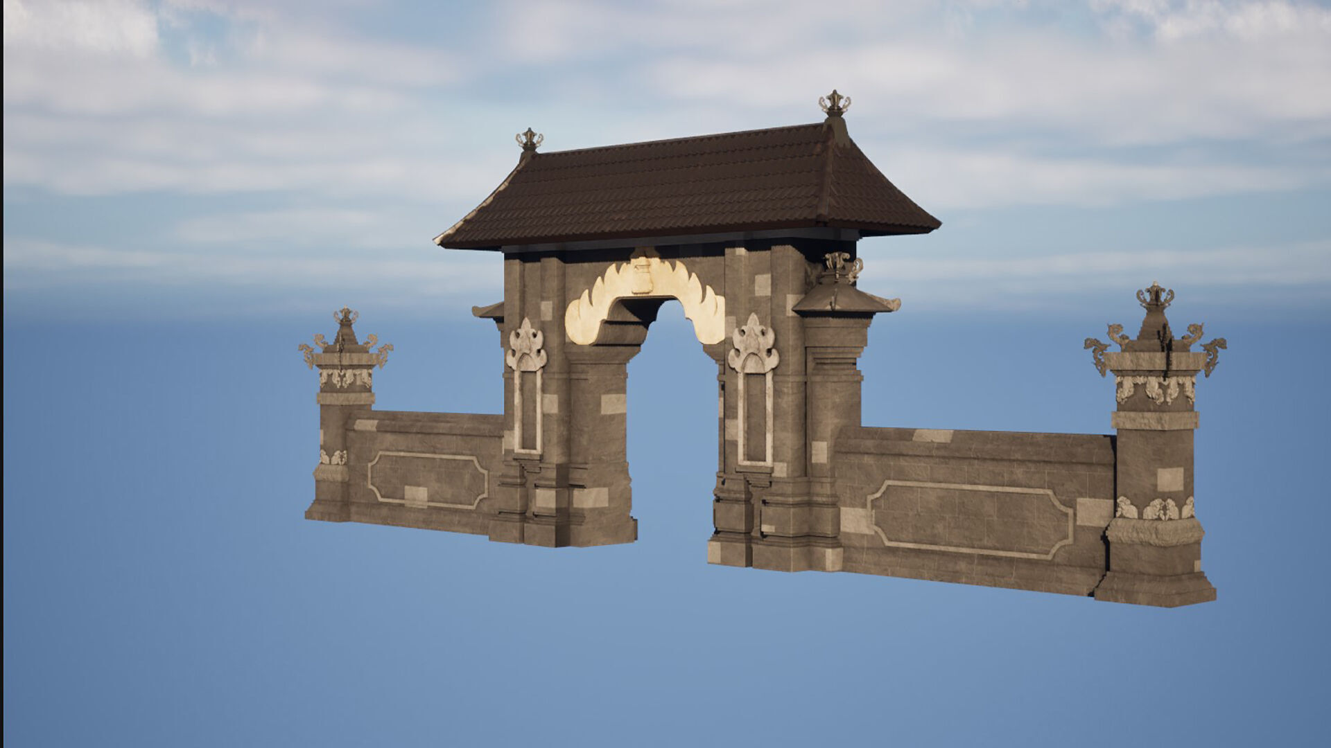 Gapura Wall Bali Generic B Variation 3D model_5