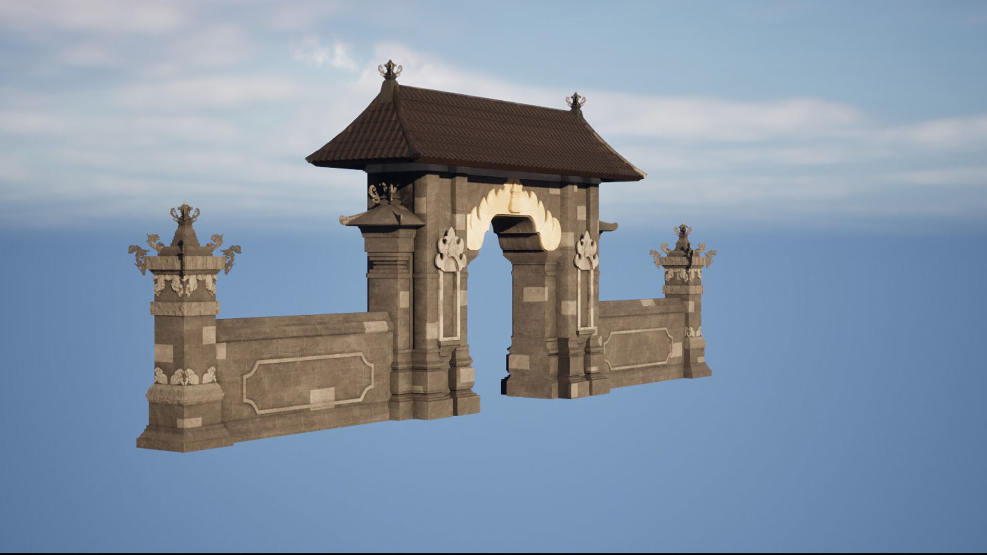 Gapura Wall Bali Generic B Variation 3D model_7