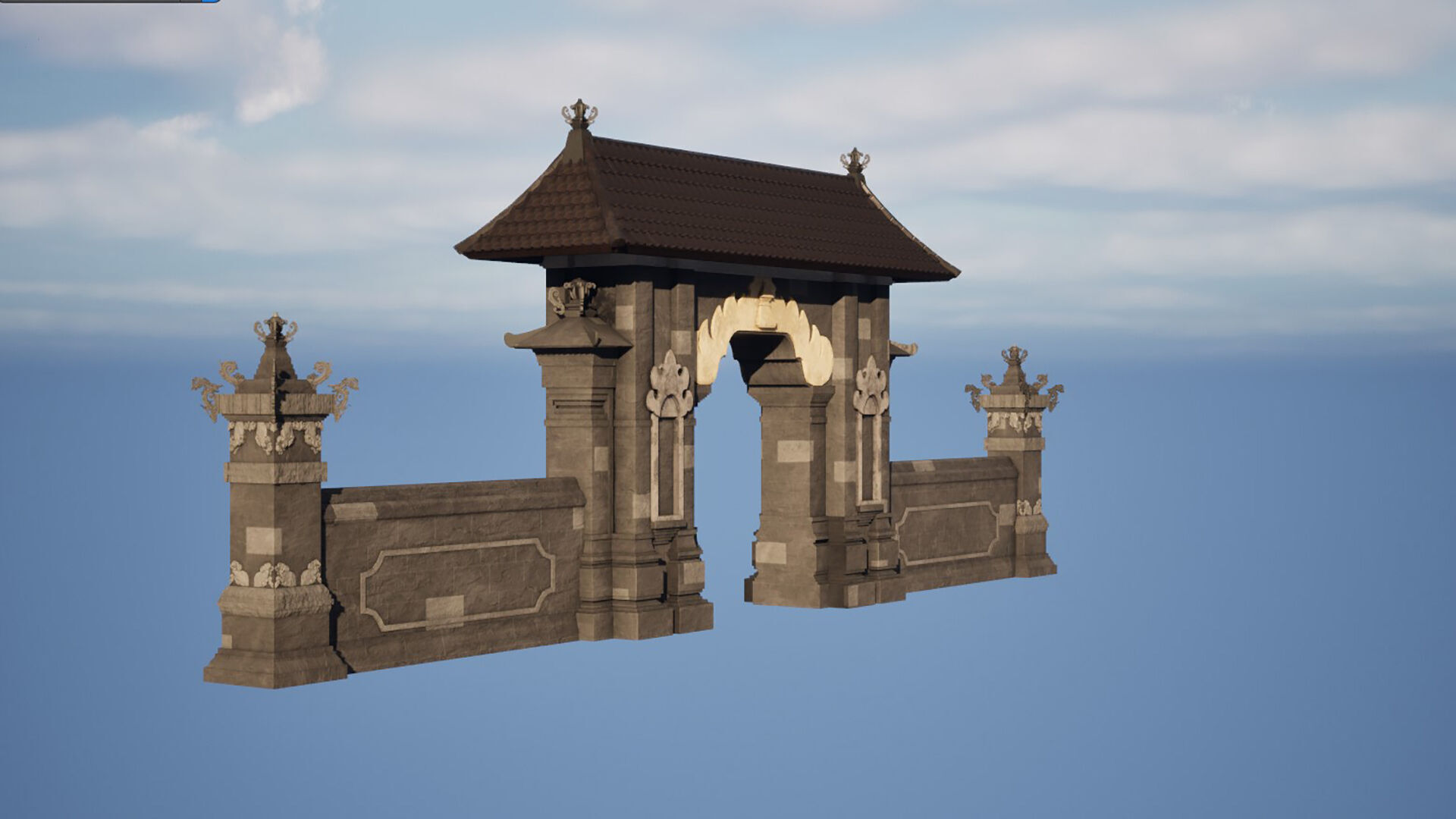 Gapura Wall Bali Generic B Variation 3D model_3