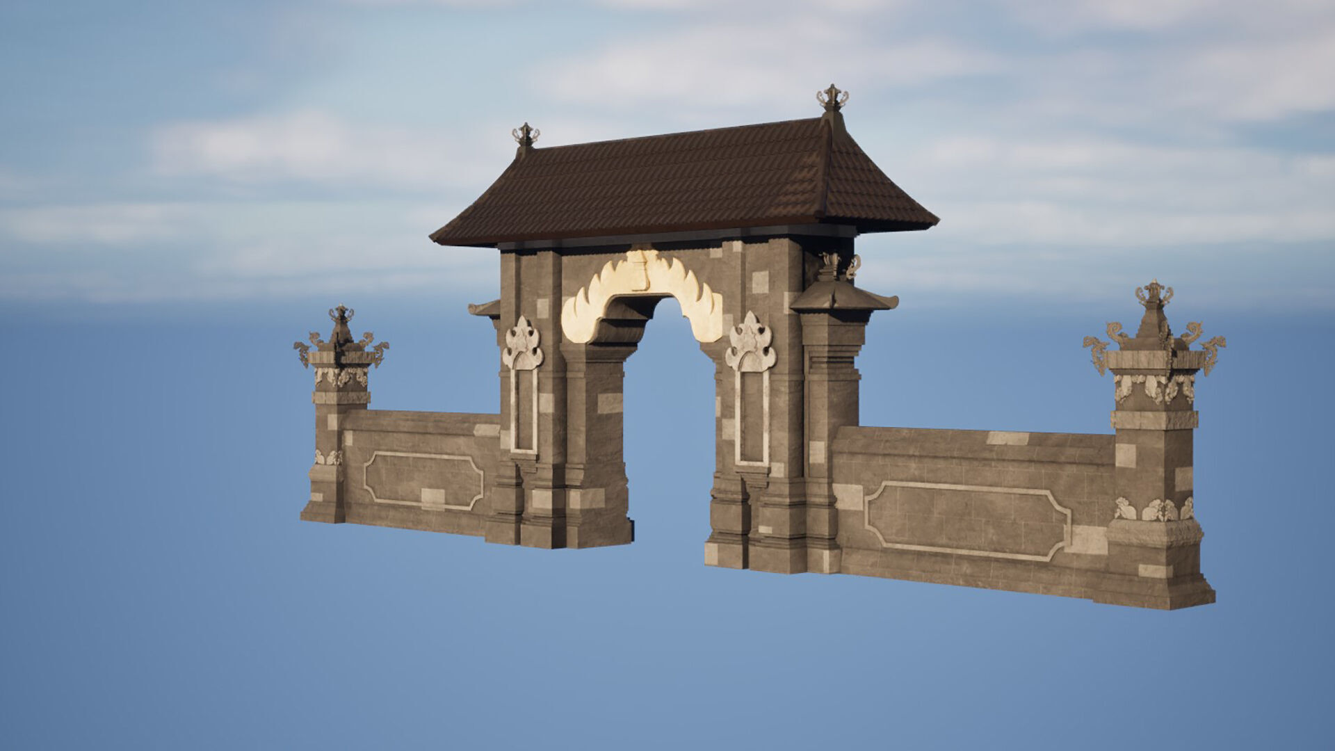 Gapura Wall Bali Generic B Variation 3D model_1