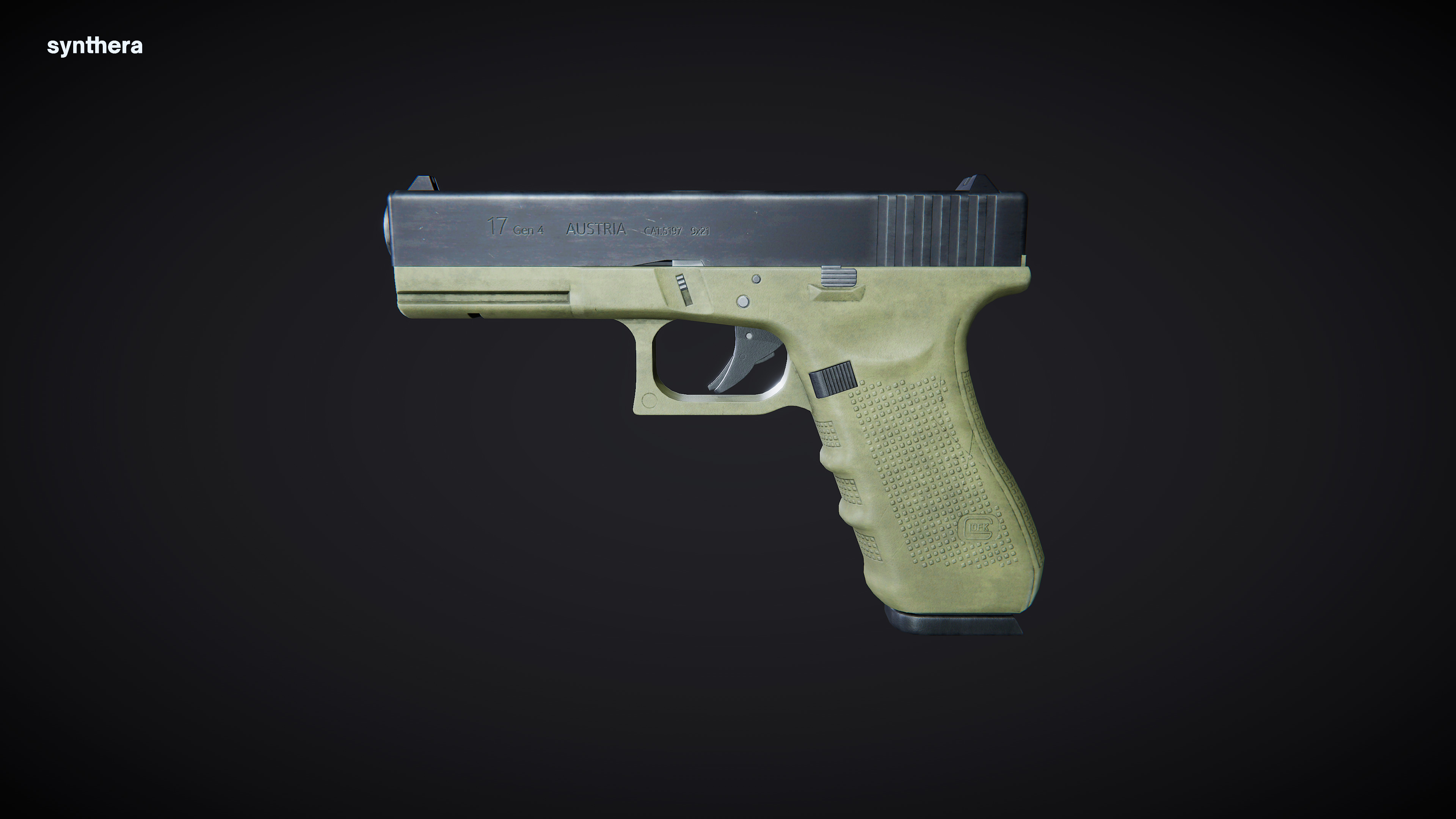 Glock-17 Gen4 Green Active 3D model_5