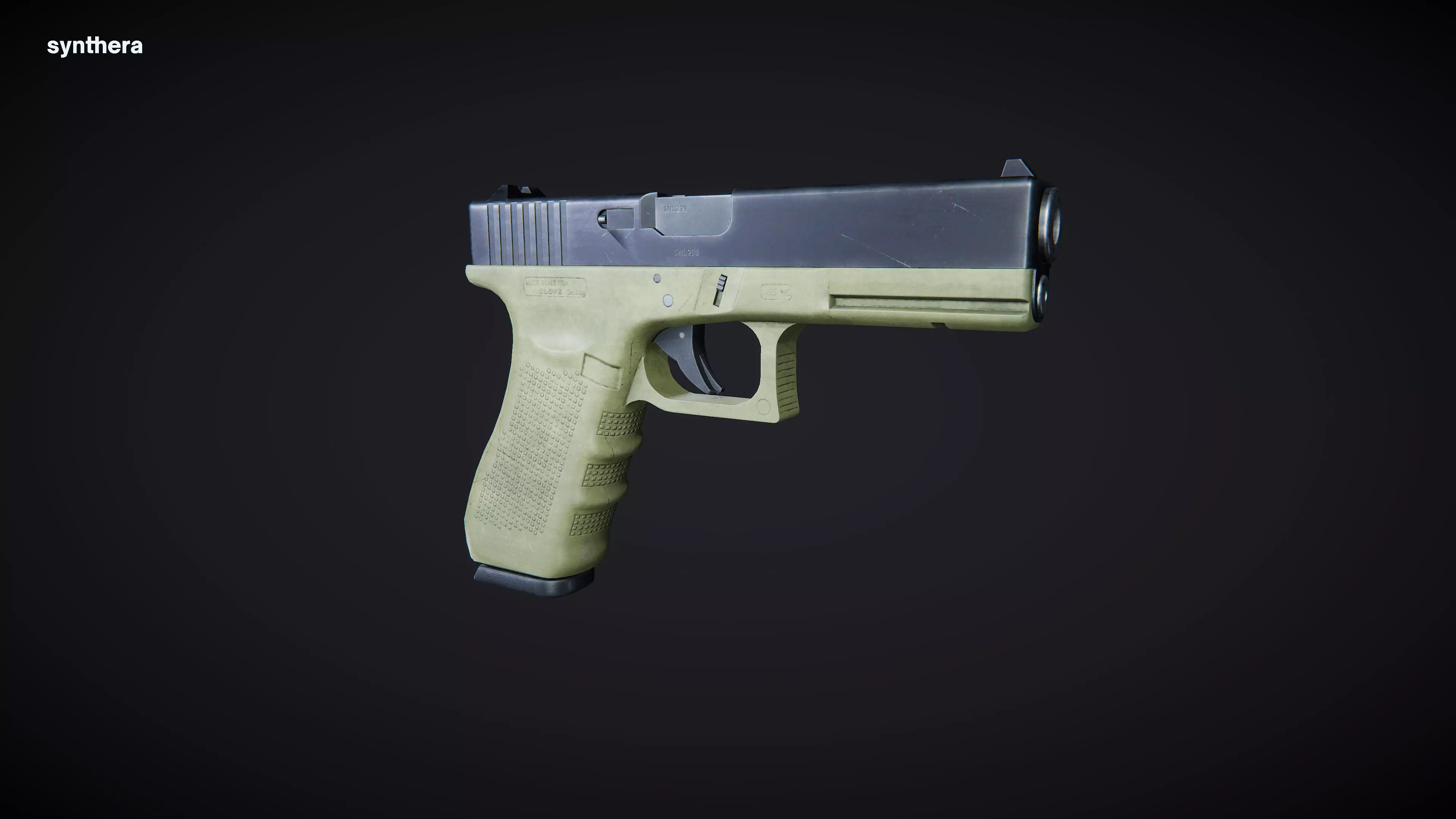 Glock-17 Gen4 Green Active 3D model_0