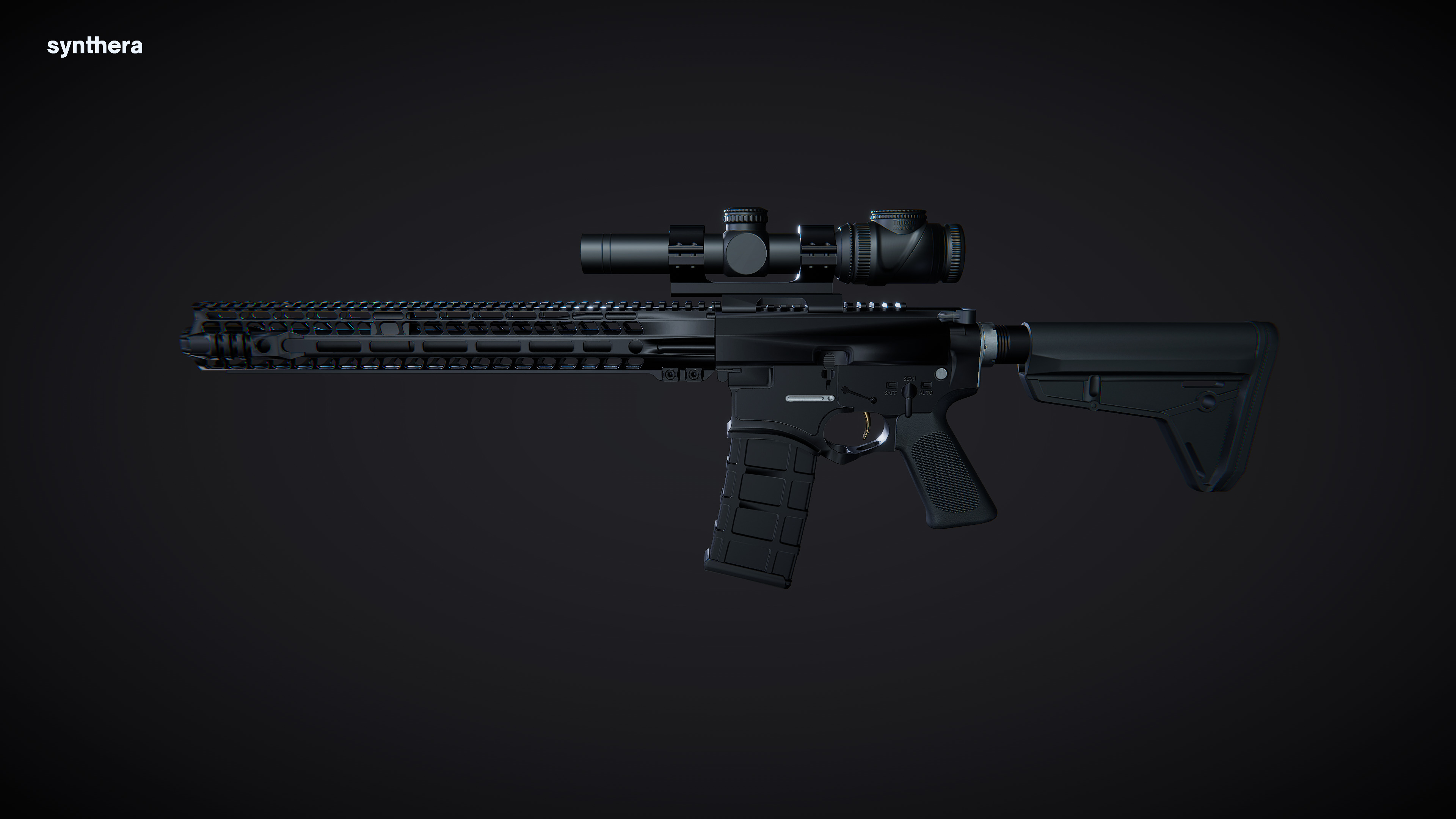 Colt-AR-15A2 Active 3D model_5