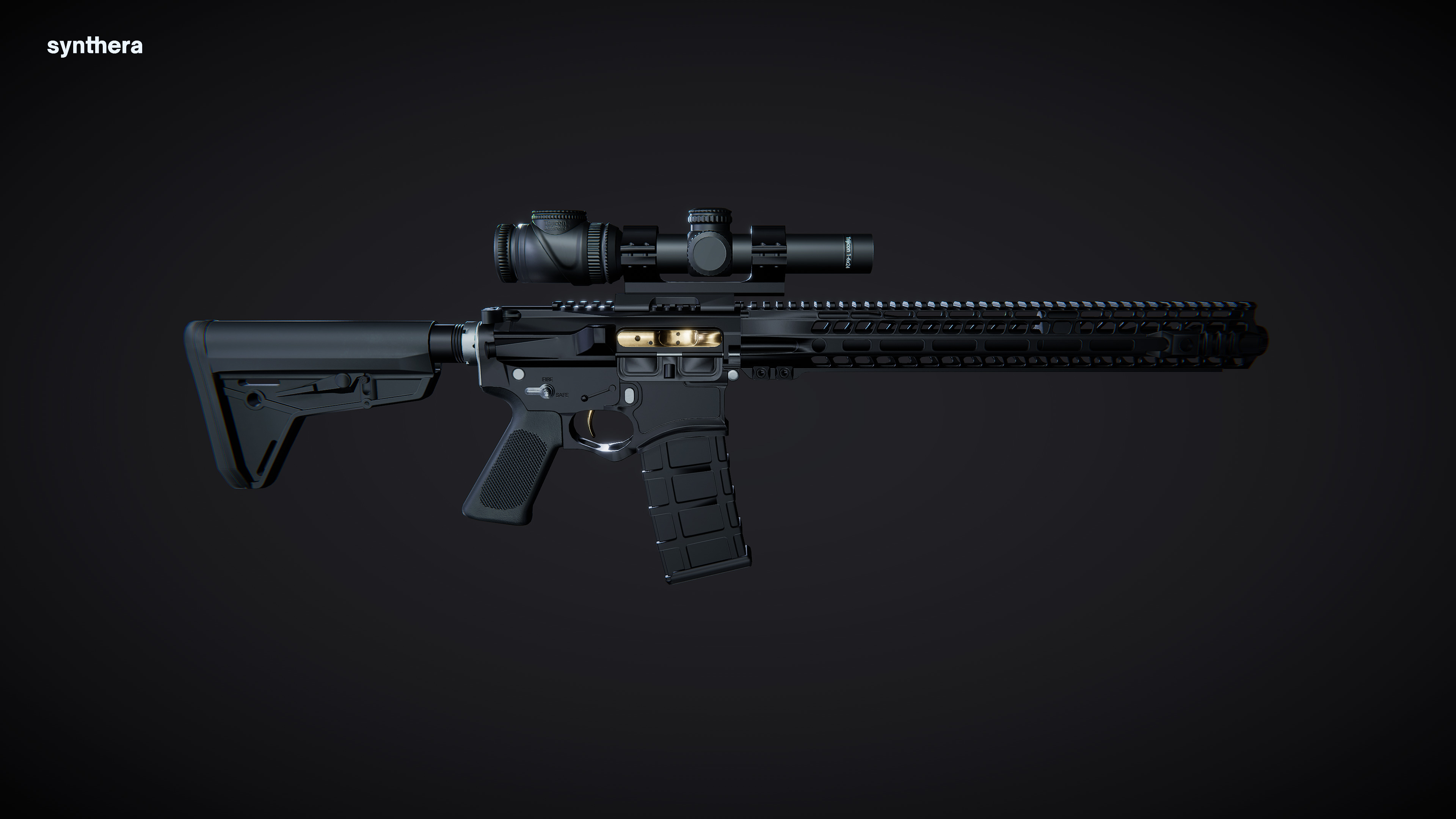 Colt-AR-15A2 Active 3D model_3