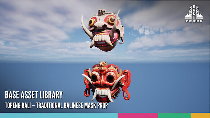 Topeng Bali Traditional Balinese Mask Prop 3D model