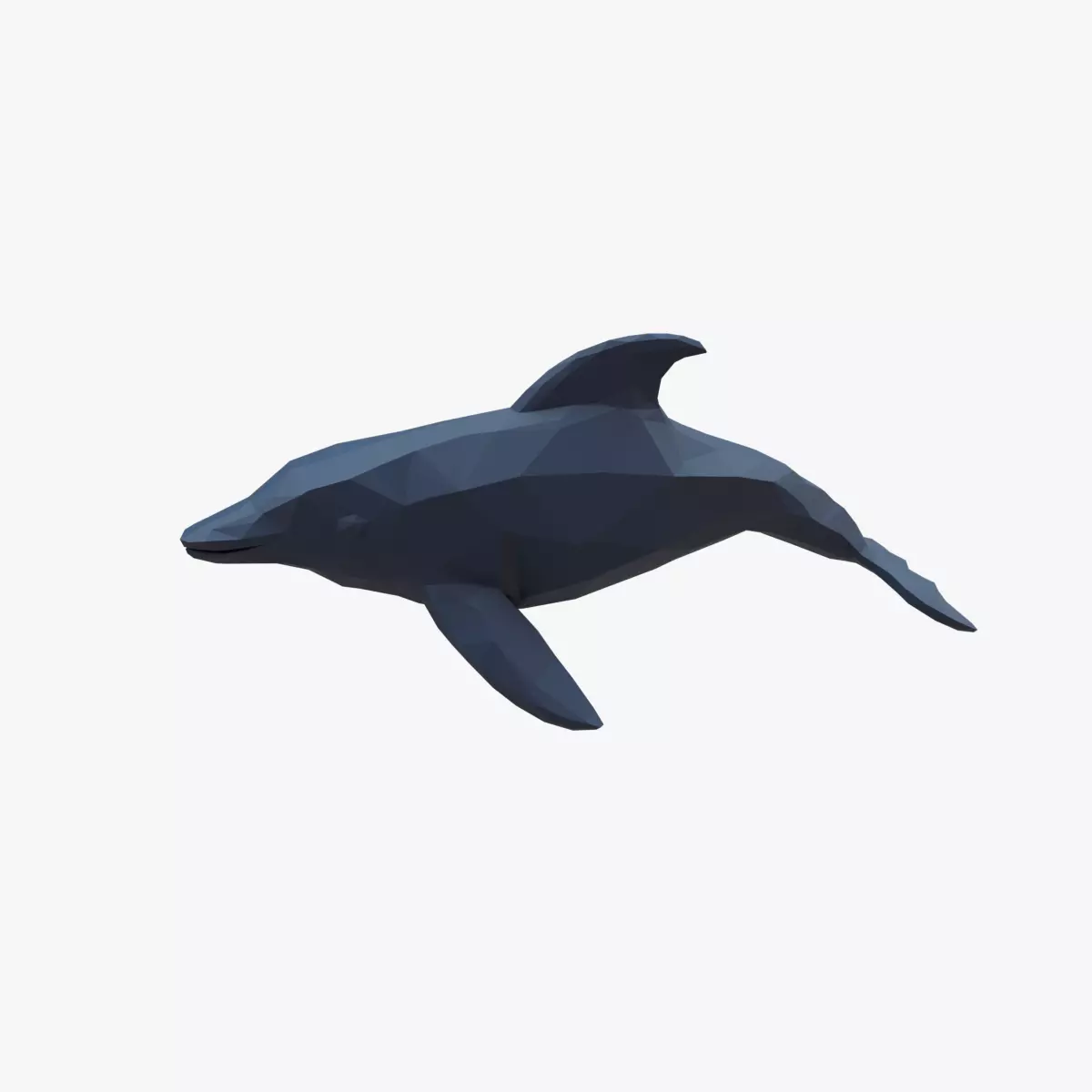 Dolphin low poly Low-poly 3D model_0