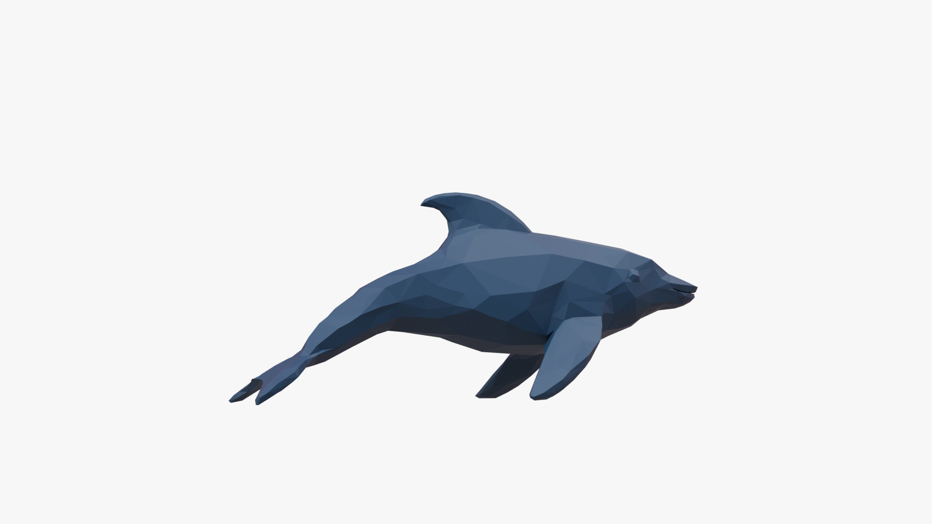 Dolphin low poly Low-poly 3D model_4