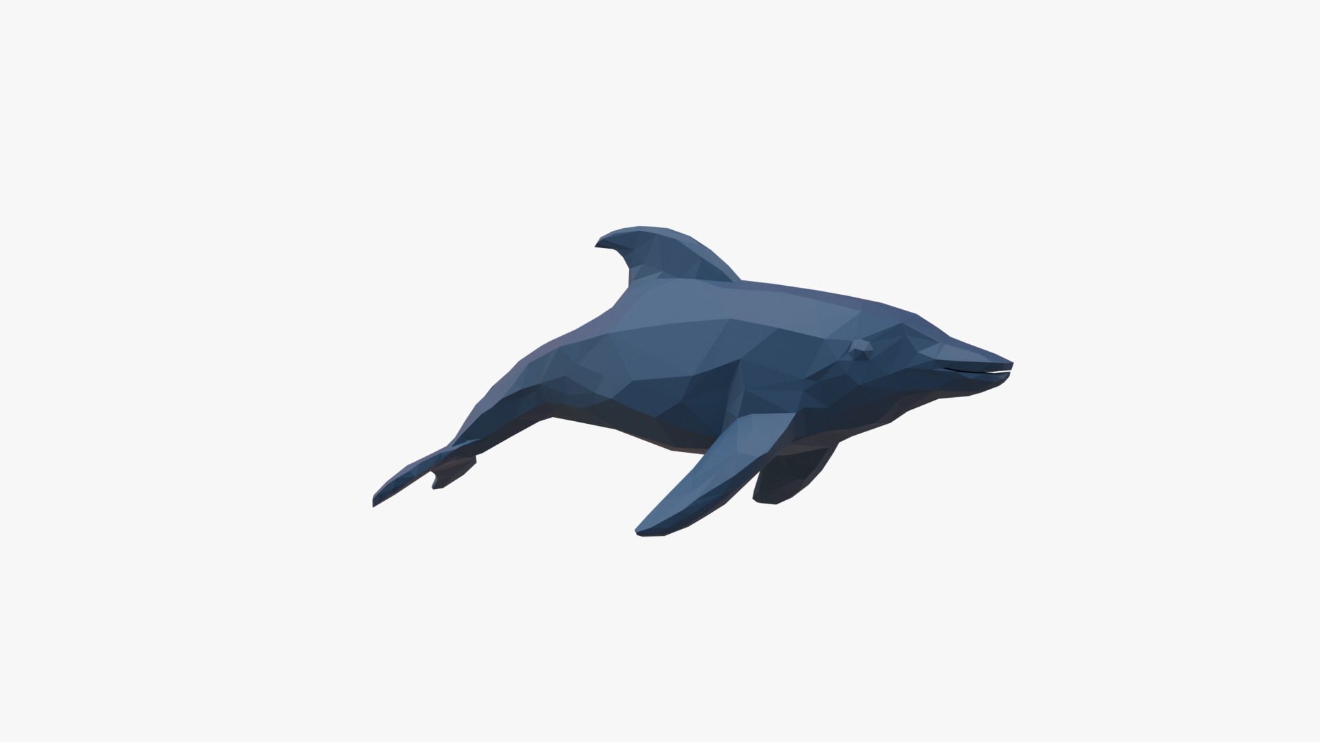 Dolphin low poly Low-poly 3D model_3