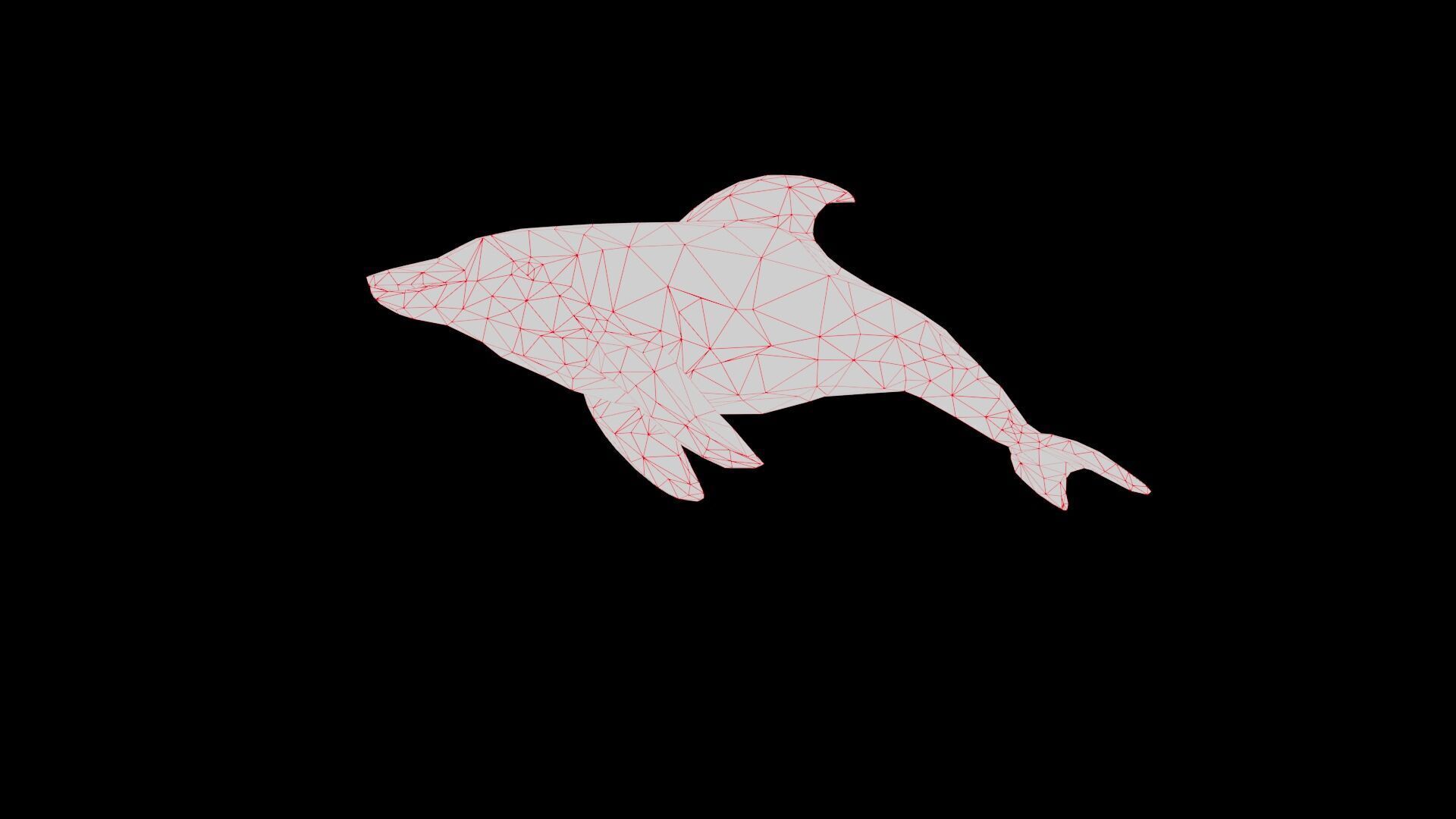 Dolphin low poly Low-poly 3D model_6