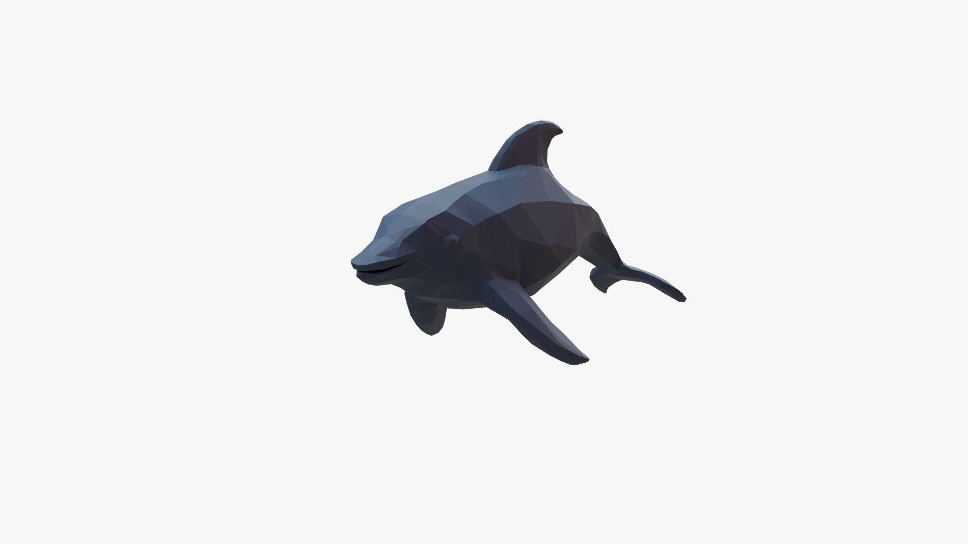 Dolphin low poly Low-poly 3D model_2
