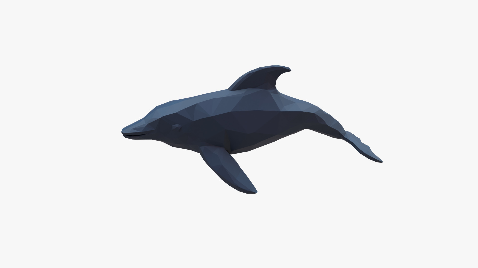 Dolphin low poly Low-poly 3D model_1