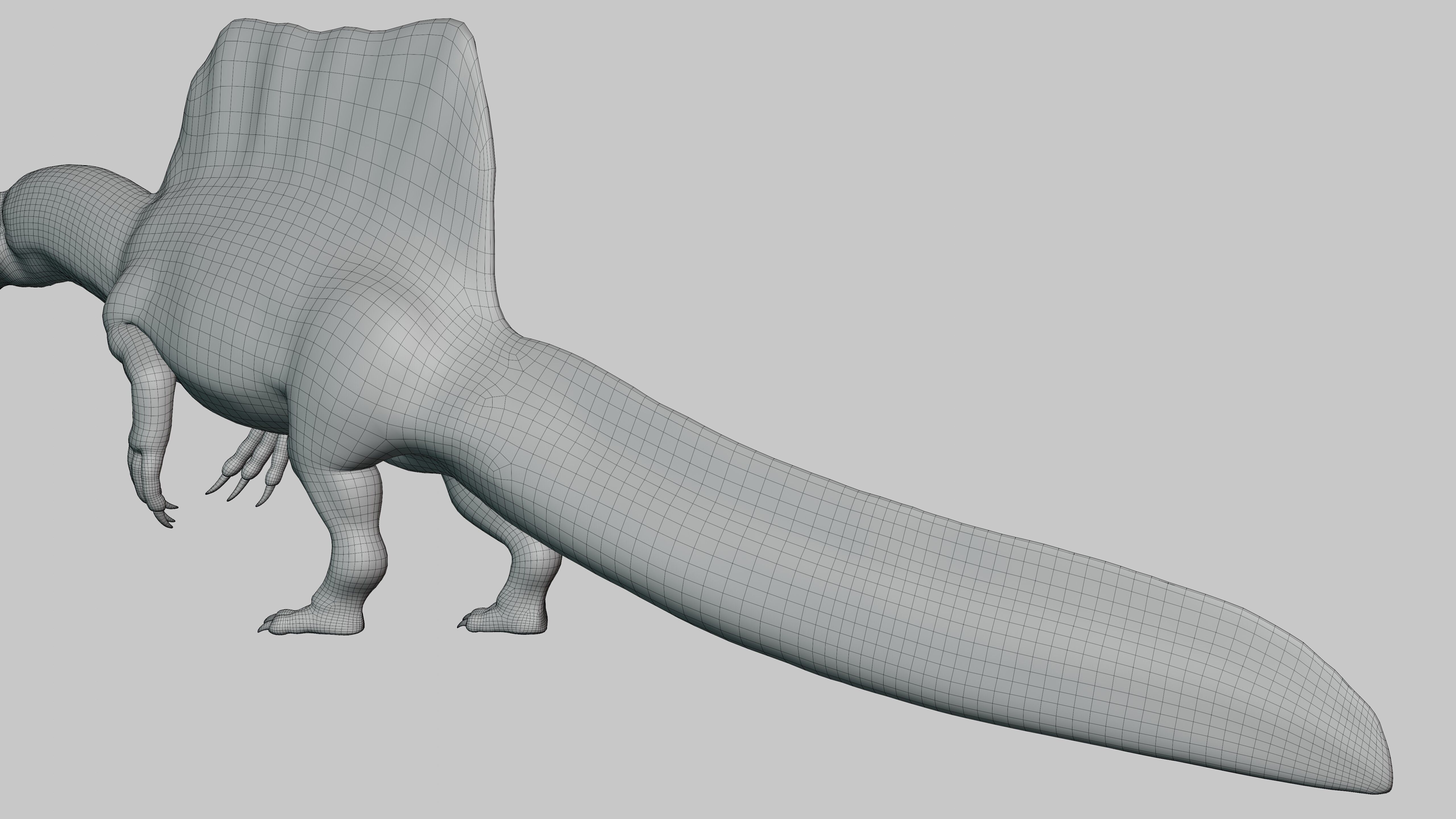 Spinosaurus Rig Low-poly 3D model_19
