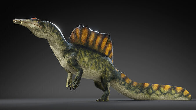 Spinosaurus Rig Low-poly 3D model