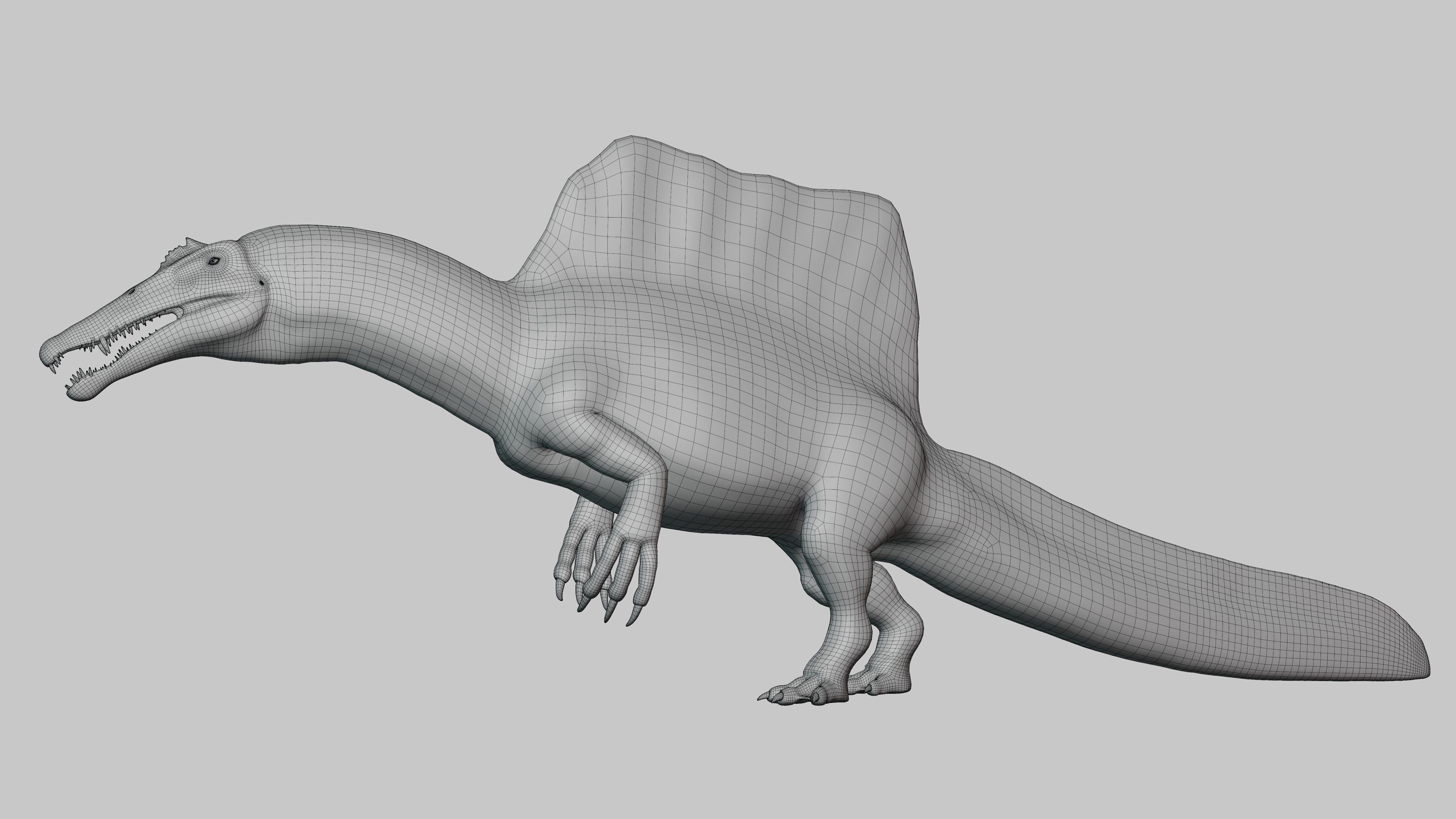 Spinosaurus Rig Low-poly 3D model_16