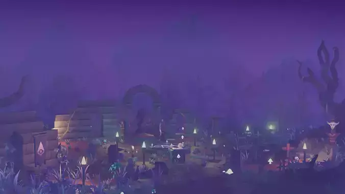 Dark Forest Low Poly Asset Pack