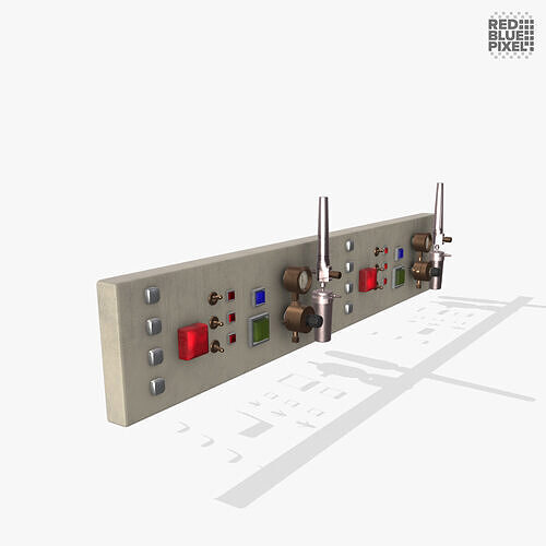 Oxygen System Low-poly 3D model