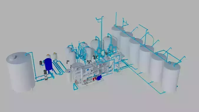 Water Treatment Plant 3D model