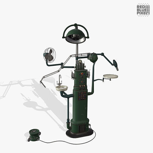 Rathbone Dental Unit Low-poly 3D model