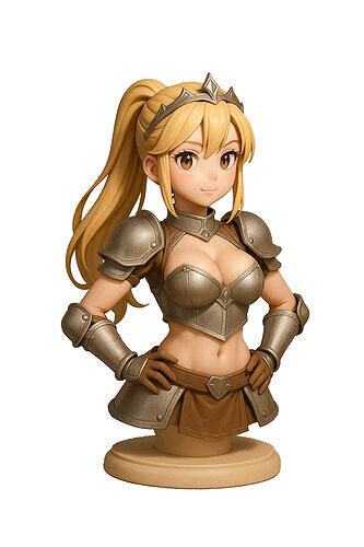 Valiant Female Knight- Fantasy Anime Bust 3D print model