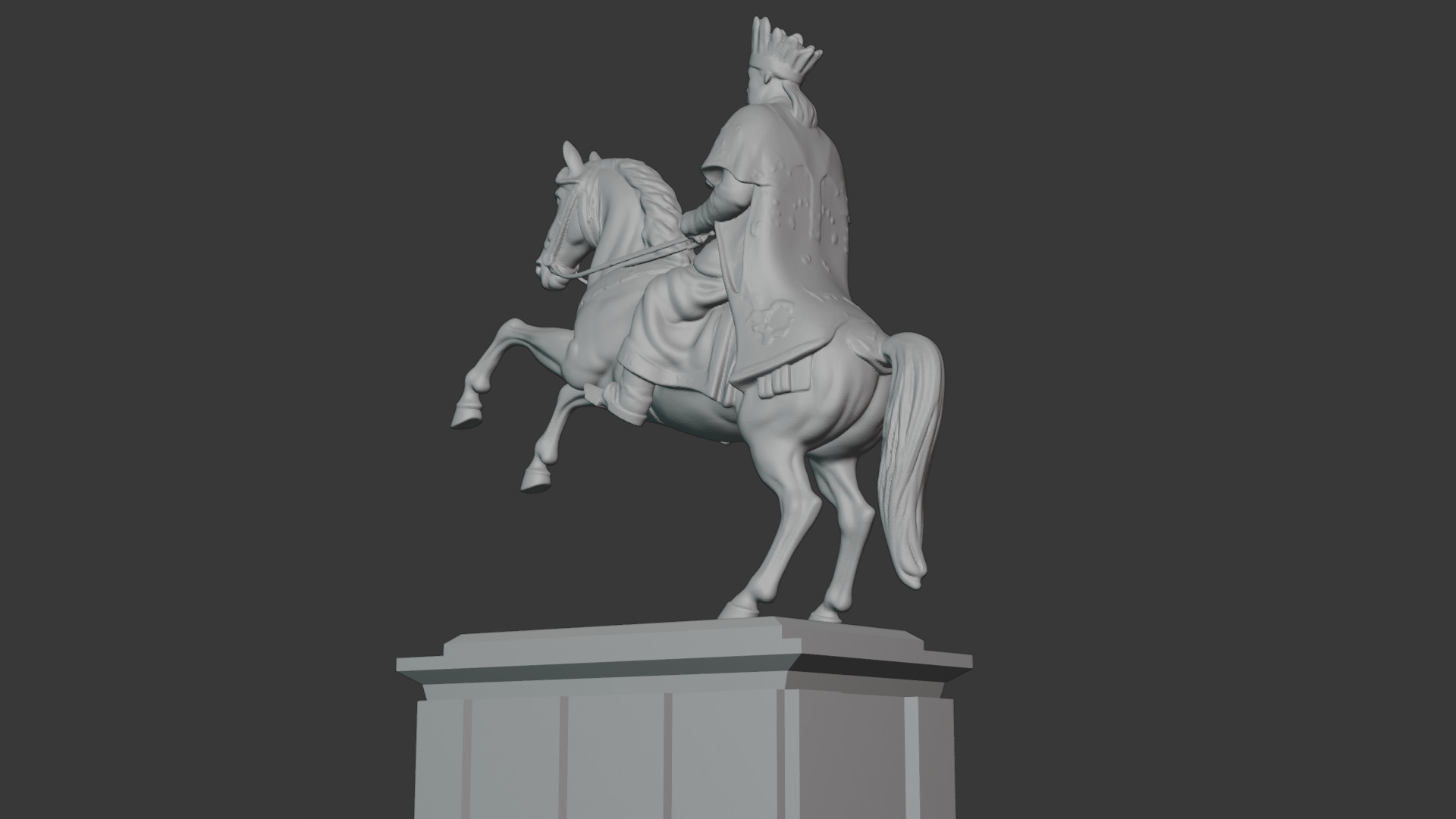 Emperor Menelik II Statue 3d model 3D model_7