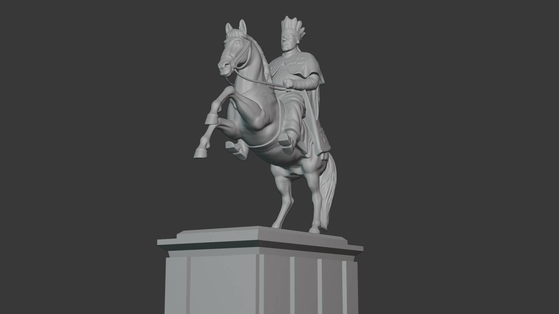 Emperor Menelik II Statue 3d model 3D model_6