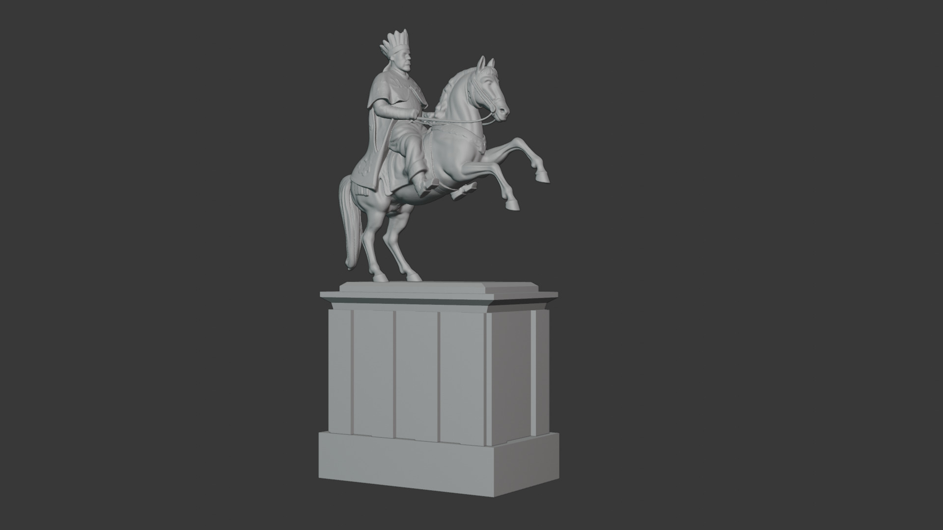 Emperor Menelik II Statue 3d model 3D model_8