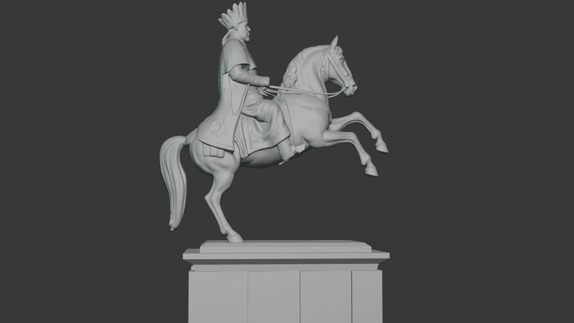 Emperor Menelik II Statue 3d model 3D model_5