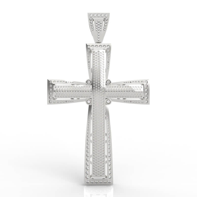 Hip Hop Diamond Cross 3D print model_1